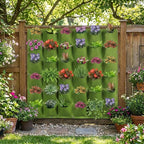 WFIST Vertical Hanging Planter Bag, Breathable Felt Wall Garden Planter with Metal Grommets, Indoor/Outdoor Space-Saving Herb & Flower Growing Pouch (36-Pocket)