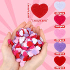 MARFOREVER Valentine's Day Felt Hearts Confetti, Heart Decorations Foam Confetti for Wedding, Mother's Day Supplies - Romantic Heart Shape Balls Sprinkles