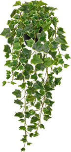 Hollyone Artificial Hanging Plants Potted 31.4" Fake Ivy Vine Faux Ivy Leaves Hanging Greenery Plant in Black Pot for Home Indoor Wall House Room Patio Shelf Office Decor