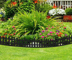 Garden Edging 33FT, Landscape Edging Borders [Extra Tall 4.9IN ] Flexible Lawn Edging Kit with 60pcs Stakes,Mini Plastic Fence for Tree Flowerbeds Grass Yard -Black-2