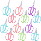 12 Pcs Gardening Tools Flower Scissors Flower Bar Supplies Pastel Rainbow Color Pruning Scissors Floral Shears Stainless Steel Garden Clippers Cutters for Branches Leaves, Gift for Women(Fresh Color)