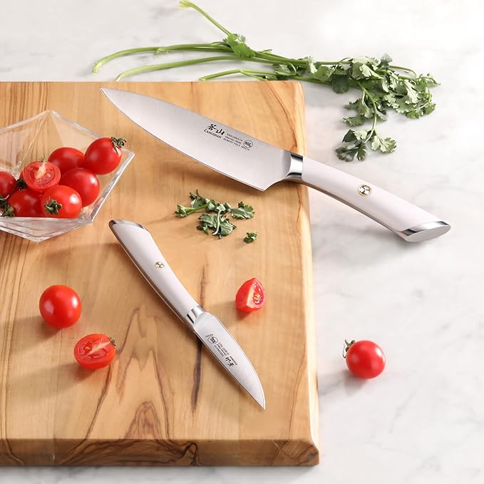 Cangshan ELBERT Series German Steel Forged Starter Knife Sets (White, 2-Piece)