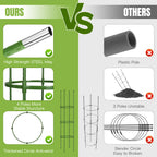 2 Pack Up to 59 Inch Height Adjustable Tomato Cages for Garden