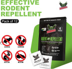 BugBarrier's Extra-Strength Mouse Repellent Deterrent Pouches, USDA 99% Biobased, Peppermint & Rosemary Oils Repel Mice Nesting in Car, RV, Boat, Garage, Shed, Cabin Made in The USA (Pack of 12)