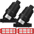 Glooglitter 2 Pcs 3/4" NPT Drip Irrigation Y Filter, 3/4" MPT Inline Y Filter with 120 Mesh Stainless Steel Screen and Flush Cap for Garden Hose Irrigation System Parts