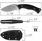 REAT Fixed Blade Knife with Kydex Sheath, 4" D2 Steel Blade with Full Tang Desgin,Ergonomic G10 Handle, EDC Knife for Hunting,Camping,Survival,Gift for Men,Christmas Stocking Stuffers