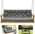 Porch Swing Cushions,Outdoor Cushions 3 Seater Replacement with Backrest, Waterproof Thickened Bench Cushion with Ties for Porch, Patio,Outdoor, Backyard and Garden (Light Gray 47 * 40 in)
