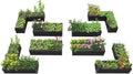 A ANLEOLIFE 8-Pack 6X3X1.5ft & 74x74x18 in Deep Root Galvanized Raised Garden Beds Outdoor for Planting Vegetables Flowers Herb, Quartz Grey