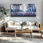 MHARTK66 Wall Art For Living Room Canvas Wall Decor For Bedroom Office Decorations Trees Forest Landscape Wall Paintings Stretched And Framed Pictures Modern Aesthetic Room Home Decor Mural Artwork