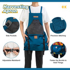 Berry&Bird Harvest Apron, Canvas Gardening Apron with Pockets and Harvesting Pouch Waterproof Harvesting Apron