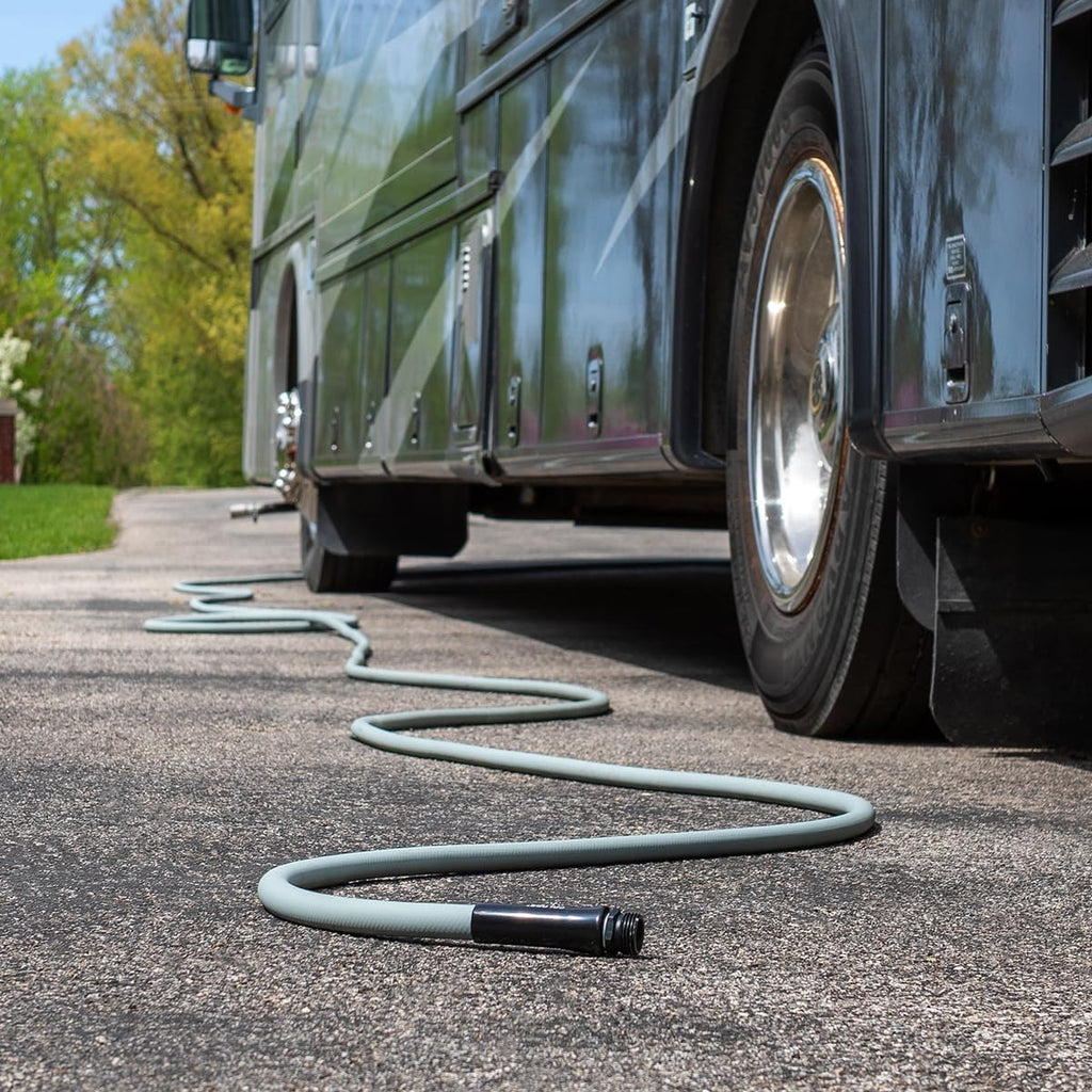 Flexzilla Colors Garden Hose 5/8 in. x 50 ft., Lightweight All-Weather Water Hose, Durable and Flexible, Leak-Free Connections, Slate Gray