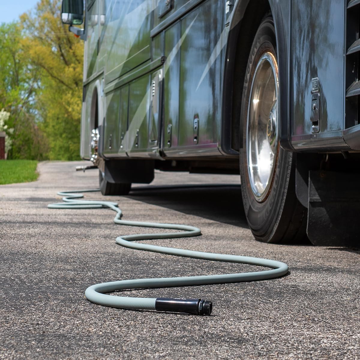 Flexzilla Colors Garden Hose 5/8 in. x 50 ft., Lightweight All-Weather Water Hose, Durable and Flexible, Leak-Free Connections, Slate Gray