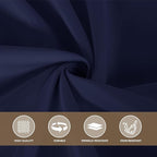 sancua Square Tablecloths 70x70 Inch, 2 Pack - Navy Blue Fabric Table Cloth for Square or Round Tables, Washable Polyester Table Cover for Outdoor Party, Birthday, Decorative Display Tables