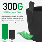 JERIA 24-Pack 10 Gallon Nonwoven Grow Bags, Plant Grow Bags，Heavy Duty Aeration Fabric Pots with Durable Handles, Come with 24 Pcs Plant Labels