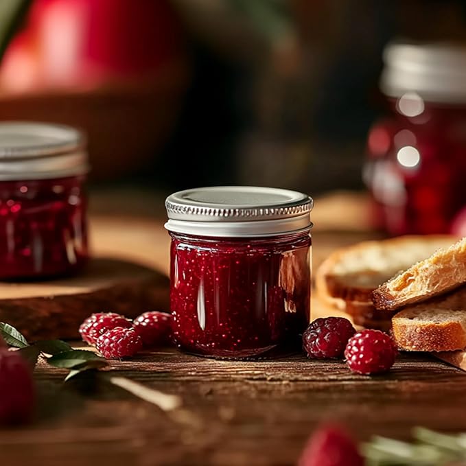 ComSaf Small Mason Jars 2 oz, 48 Pcs Mini Mason Containers, Small Canning Jars, Mini Glass Jar with Lids for Ginger Shots, Honey, Jams, Sauces, Spices, DIY Candle Decor, Wedding & Baby Shower Favors