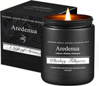 Whiskey Tobacco Candle, Manly Soy Candles for Home Scented, Masculine Scented Candles Aromatherapy Gifts for Men - 7oz Manly Candle, 50 Hours Burn Time, Perfect for Creating Relaxing Atmosphere
