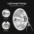 VIVOSUN Clamp Lamp Light with Detachable 8.5 Inch Aluminum Reflector up to 150 Watt E26 Socket (No Bulb Included), 6 Feet Cord, UL Listed, Pack of 2
