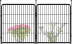 FXW Garden Fence Outdoor for The Yard – 32in(H) x 4.5ft(L) Heavy Duty Metal Animal Barrier for Dog and Rabbit, Decorative Dog Fence, 2 Panels, Black