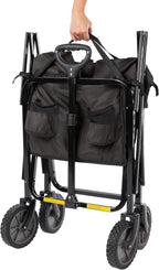 Amazon Basics Collapsible Folding Heavy Duty Utility Wagon for Outdoor Sports, 265 pounds Weight Capacity, Camping, Garden, and Shopping, 27.6 x 40.9 x 20 inches, Black