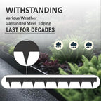 33ft. Galvanized Steel Landscape Edging (10-Pack) – 40" Metal Edging for Landscaping with 11 Stakes, Hammer-in Metal Landscaping Edging for Yard Pathway & Flower Beds – Lawn Edge for Garden Design