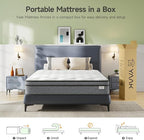 Yaak Queen Mattress 12 Inch, Hybrid Mattress in a Box Queen Size, Individual Pocket Spring Queen Bed Mattress with Breathable Memory Foam, Pressure Relief, Medium Firm Queen Size Mattress 80"x60"x12"