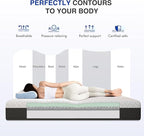 10 Inch Full Green Tea Memory Foam Mattress for Cool Sleep & Pressure Relief, Bed in a Box, Removable Cover No Fiberglass, CertiPUR-US Certified