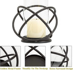 Decorative Candle Holder with Removable Glass Hurricane for Wedding Decorations, Parties, or Everyday Home Decor