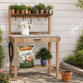 HOLTICO Potting Bench with Storage Drawer, Natural