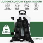 Backpack Sprayer 4 Gallon, Self-Cleaning Battery Sprayer for Weeding, Cleaning, No Gear Limit, Variable Pressure