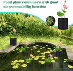 6 Pcs Lily Plant Pots for Pond, 1 Gallon Aquatic Pond Planter, Breathe Reusable Grow Bags with Handles for Aquatic Plants, Water Lily, Lotus, Potato,Onion,Flowers