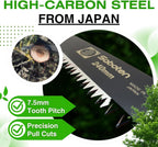 Saboten Japan 9.4" Japanese Pruning Saw – Fluorine-Coated High-Carbon Steel Blade, Traditional Wooden Handle, Precision Pull Cut Tool for Branches – forest Originals, Made in Japan