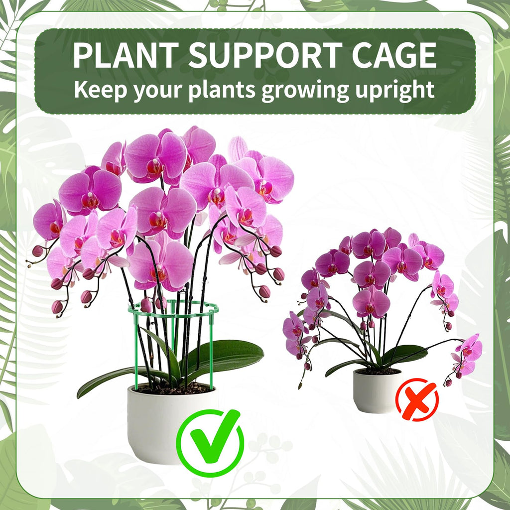 Moiggonoy 12 Pack Plant Support Stakes Sets - Versatile Plant Cages, Stackable Garden Flower Support， Small Plant Stakes for Indoor Plants,Tomato,Monstera, Peony, Hydrangea, Climbing Plants