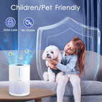 Air Purifiers for Bedroom Home 430 Sq.Ft, MOOKA H13 HEPA Filter Small Portable Air Purifier with USB Cable Fragrance Sponge for Smokers Pollen Pets Dust Odors, Desktop Air Cleaner for Car RV, M01