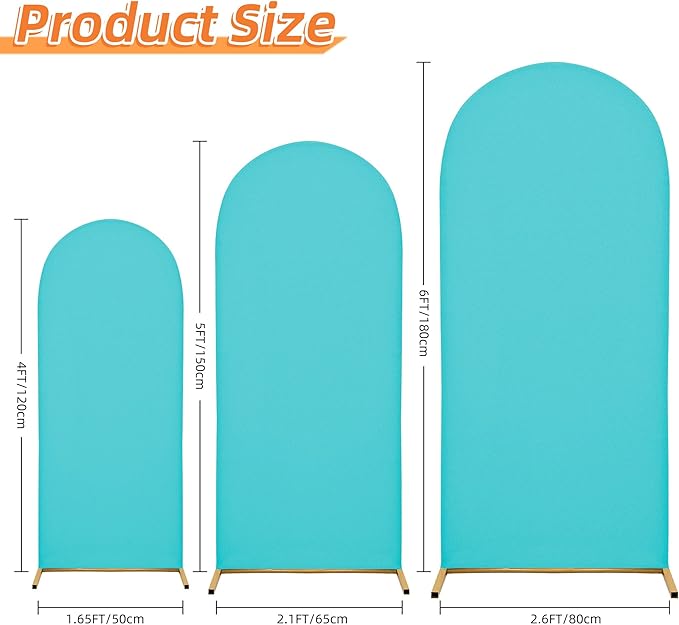 Wedding Arch Cover 4FT 5FT 6FT Arch Backdrop Cover Spandex Fitted Arch Cover for Round Top Chiara Backdrop Stand Covers for Wedding Birthday Party Baby Shower Banquet Ceremony Decoration