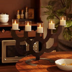 6Pack Flickering Flameless LED Candles with Timer, Battery Powered - Small Pillar & Votive, Clear (2"X3")