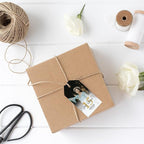 Andaz Press 40-Pack Personalized Quinceañera Favor Tags with String, Classic Gift Tags Mis Quince with Custom Photo for Quince Años, XV, 15th Birthday, Favor Gifts, Quinceanera Decorations