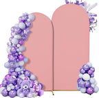 Wedding Arch Cover 7.2FT 6FT Arch Backdrop Cover Spandex Fitted Arch Cover for Round Top Chiara Backdrop Stand Covers for Wedding Birthday Party Baby Shower Banquet Ceremony Decoration