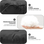 Porch Swing Cushions,Outdoor Cushions 3 Seater Replacement with Backrest, Waterproof Thickened Bench Cushion with Ties for Porch, Patio,Outdoor, Backyard and Garden (Black 47 * 40 in)