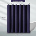 Purple Shower Curtain - Waffle Weave Fabric Heavy Duty Shower Curtain for Bathroom, Water Repellent Weighted 256GSM Hotel Quality Machine Washable Bath Curtains with 12 Hooks, 72Wx72H