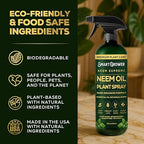 Neem Oil Spray for Plants Botanical Blend – Plant Wash with Natural Essential Oils, Simple Ready-to-Use Plant Spray for Gardens, Houseplants, Indoor & Outdoor Plants – 32 oz