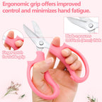 12 Pcs Flower Scissors, Stainless Steel Floral Shear, Premium Garden Pruning Shears, Sharp Garden Scissors, Flower Shears for Fresh Flowers Gardening (Blue, Green, Pink, Violet)