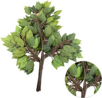 GTIDEA 12 Pcs Ficus Tree Leaves Branches Artificial Greenery Stems Silk Green Leaves Plants for Wreath Benjamina Tree Indoor Outdoor Porch DIY Wedding Christmas Party Farmhouse Wall Decor (24.04 Inch)