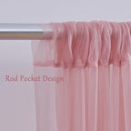 10x10 Dusty Rose Tulle Backdrop Curtains for Parties, Sheer Backdrop Curtain Wedding Photo Background Drapes for Baby Shower Photography Birthday Party