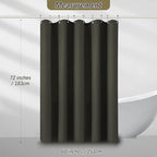 60 inch Stall Shower Curtain Brown - 256GSM Waffle Weave Heavy Duty Thick Fabric Shower Curtains for Bathroom, Hotel Quality Spa Luxury Cloth Bath Curtain Set with 10 Hooks, 60Wx72H Brown