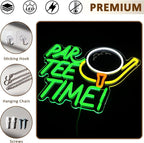 Neon Sign for Wall Decor, Par Tee Time Neon Sign, 16.14" x 12.8" Golfing LED Sign USB Dimmable Golf Ball Neon Lights for Room, Party, Club, Office, Man Cave, Window, Wall Decor
