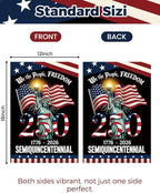 250 Years America Garden Flag, 250th Anniversary USA Patriotic 4th of July Double-Sided Waterproof Banner with Freedom Yard Sign, We The People, 1776-2026 Commemorative, 12 x 18 Inch