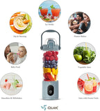 Portable Blender - Cordless 24oz. Personal Blender for Shakes and Smoothies, Licuadora, BPA Free - Ice Crush, Dishwasher safe parts, Waterproof, Triple Batteries, Juicer Cup (Gray)