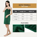 REDKISS Soft 6 Piece Bath Towel Set - 2 Bath Sheets, 2 Hand Towels, 2 Washcloths - Highly Absorbent, Quick Dry, Lightweight Towel Sets Collection, Premium Dark Green Towels for Bathroom, Gym & Spa