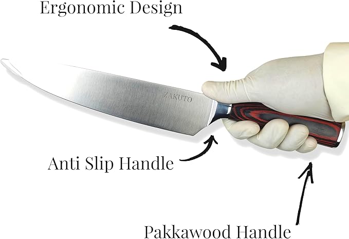 8 Inch Chef Knife - Professional Japanese Chef Knife with High Carbon Stainless Steel Sharp Blade and Ergonomic Comfortable Handle for Chopping, Mincing, Dicing and Slicing, Premium Gift Box