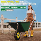 AR-PRO (2-PACK) 4.80/4.00-8" Tire and Wheel, 16" Pneumatic Tire Wheels with 3/4" Bearings and 3" Centered Hub for Wheelbarrow, Hand Truck, Garden Carts, Yard Wagon Dump Cart (Extra 5/8" Bearings)